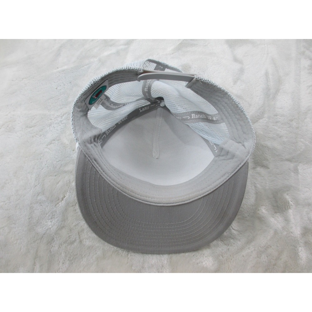 Lazy Ranch Wear Hat Cap Mens OSFA Gray Rope Trucker Snapback Mesh Back* - Picture 10 of 15